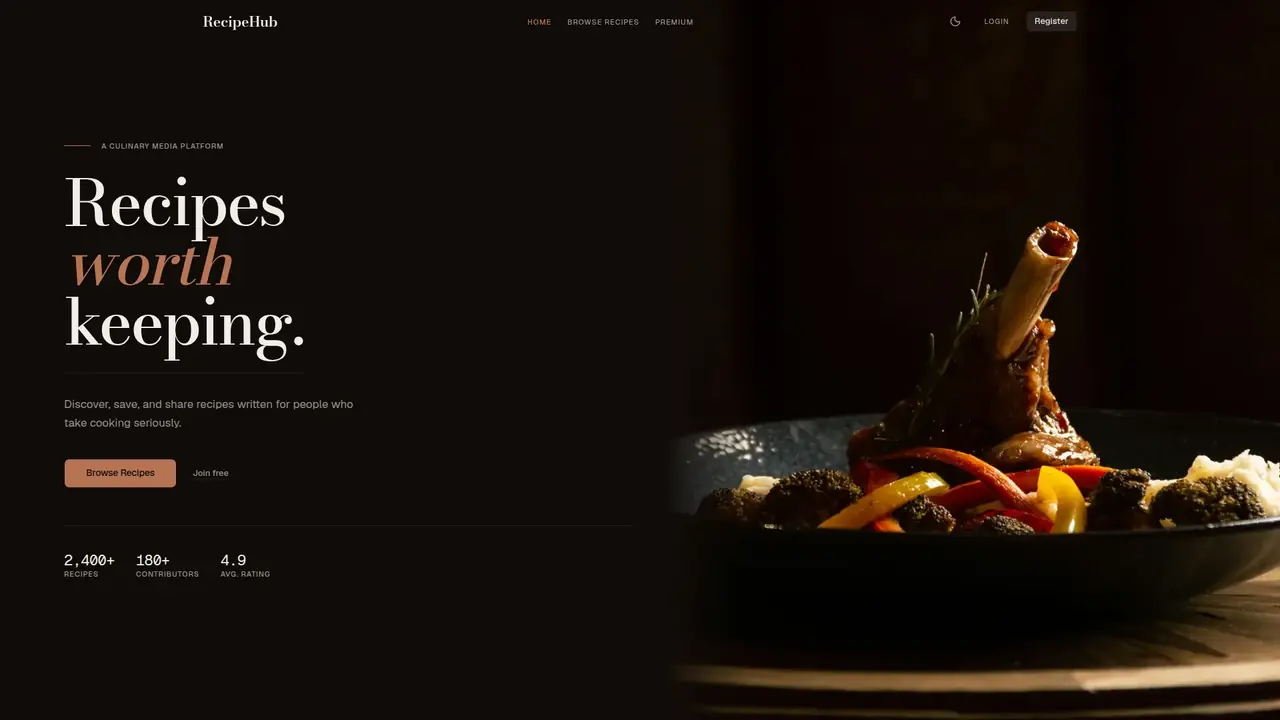 RecipeHub Banner