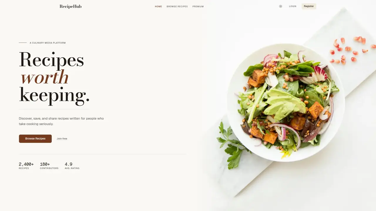 RecipeHub Banner